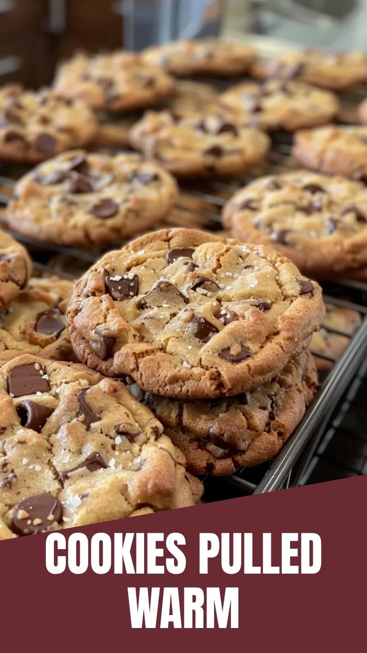 A pile of best chewy cookies freshly baked on a cooling rack.