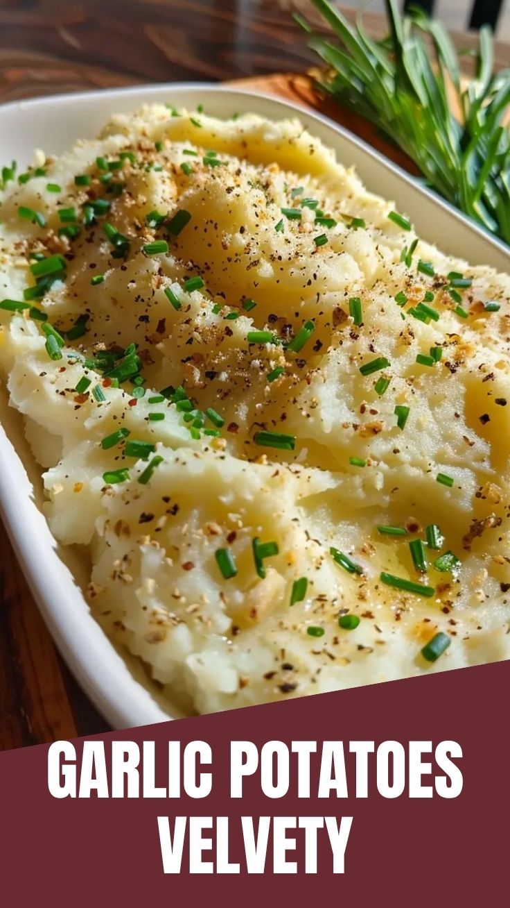 A bowl of creamy garlic mashed potatoes, perfectly seasoned and fluffy.
