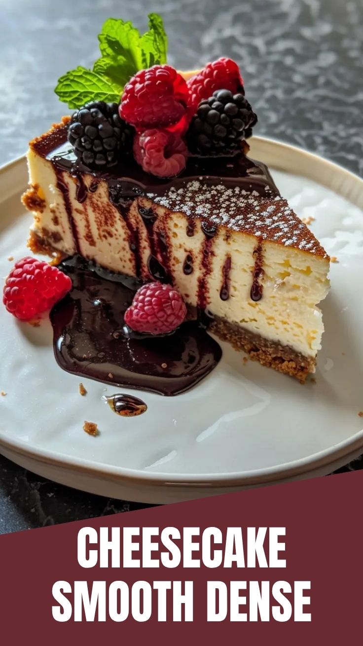 A delectable, creamy cheesecake presented beautifully on a plate.