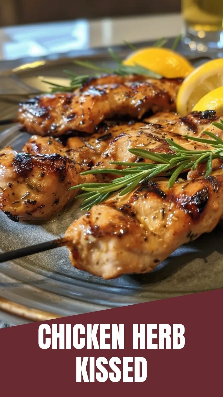 Grilled chicken marinated with fresh lemon and herbs