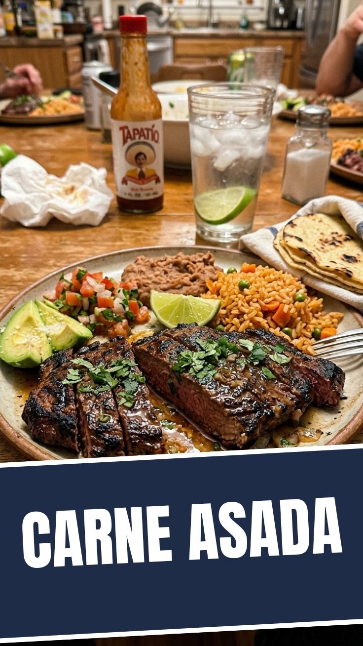 Expertly grilled Carne Asada, thinly sliced and ready to serve.