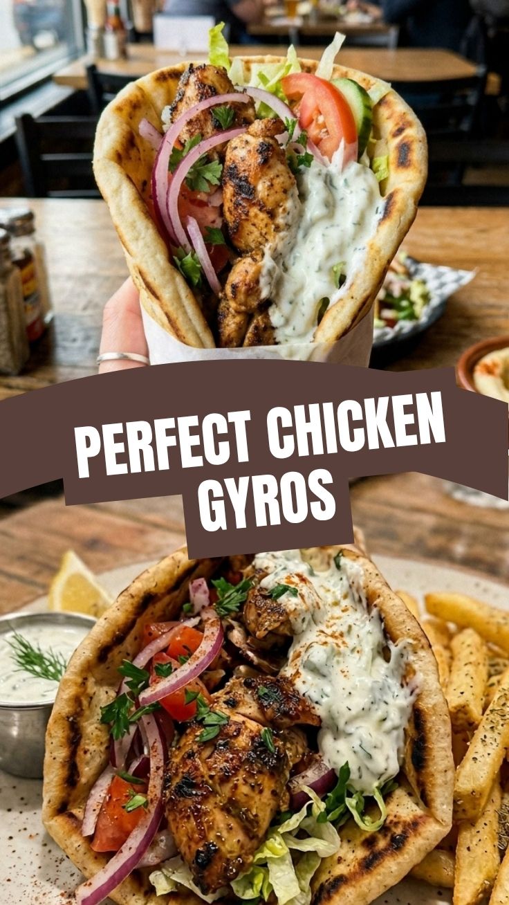 A close-up shot of a prepared chicken gyros, showcasing the ingredients.