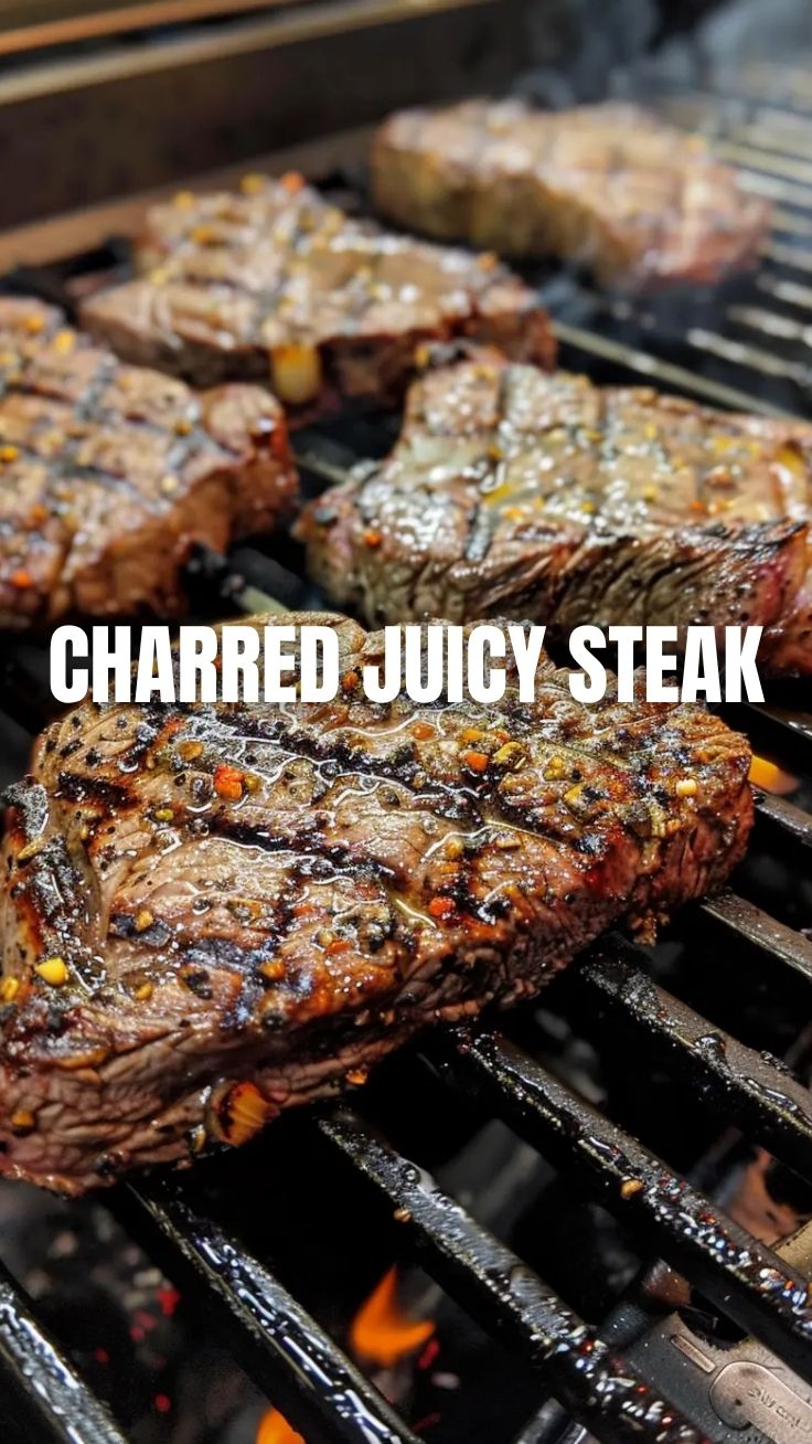 A juicy grilled ribeye steak, perfectly prepared for Father's Day.