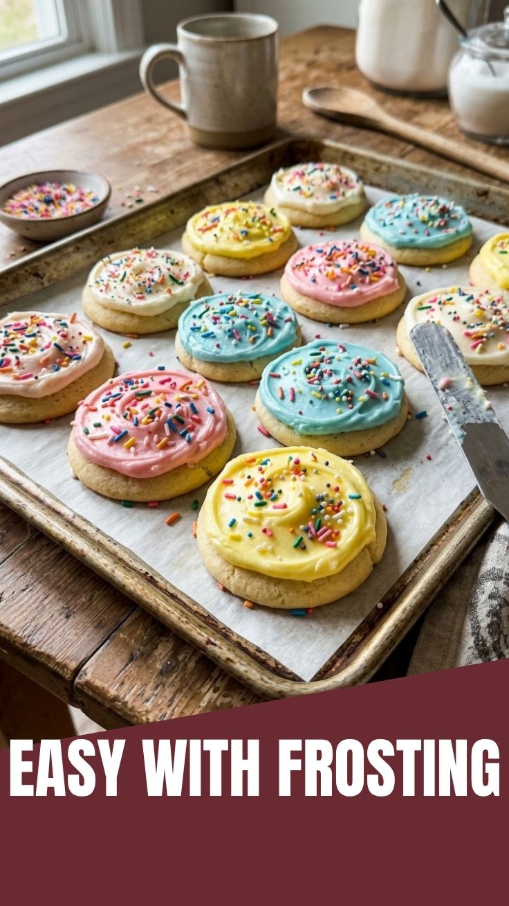 Beautifully frosted sugar cookies arranged on a plate.
