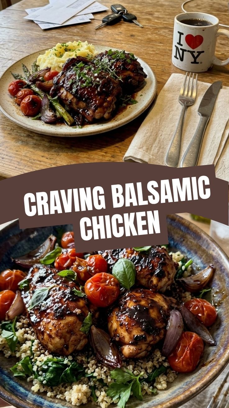 Savory Balsamic Chicken skillet meal