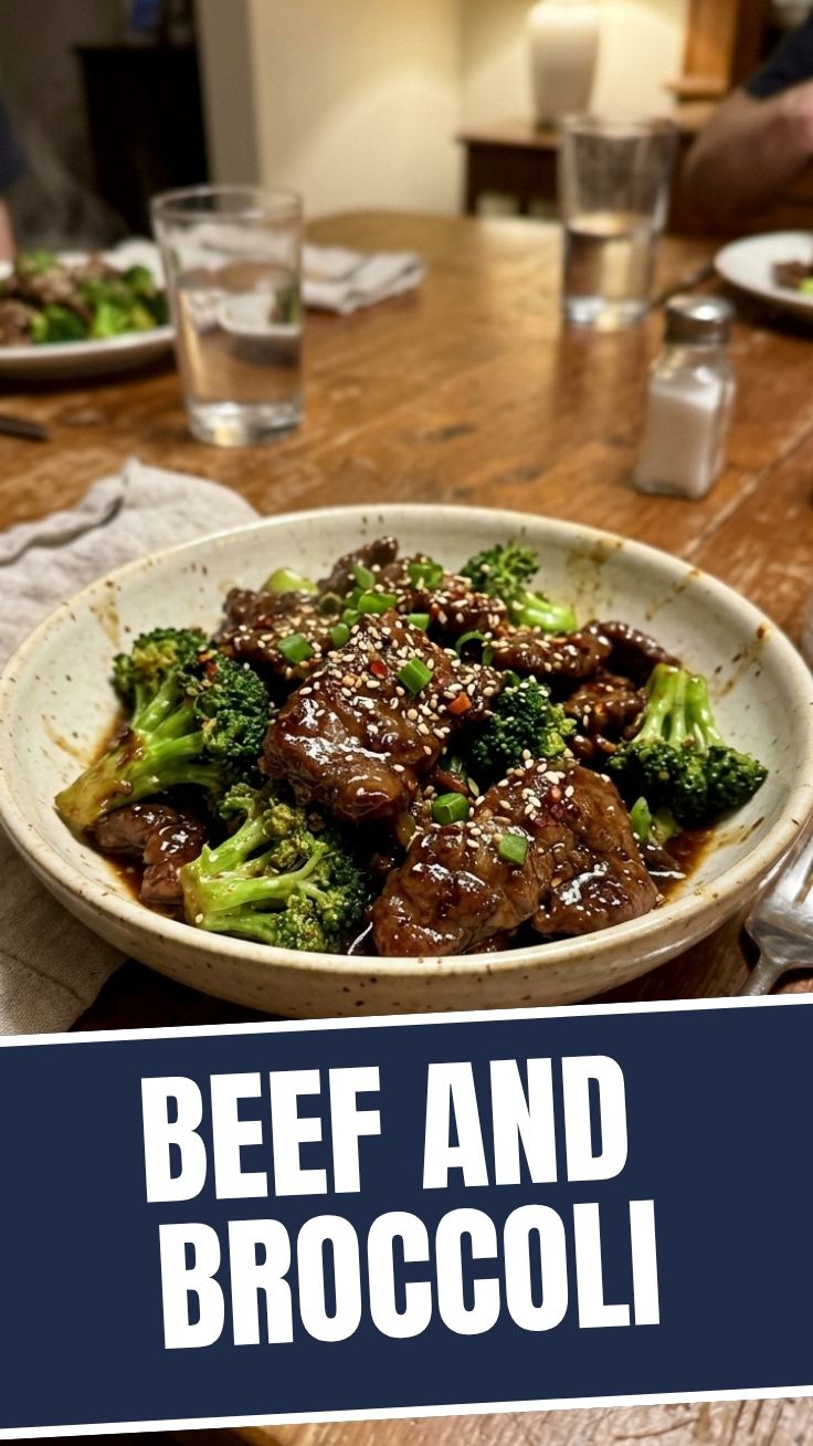 Savory beef and broccoli stir-fry in a wok, close-up view
