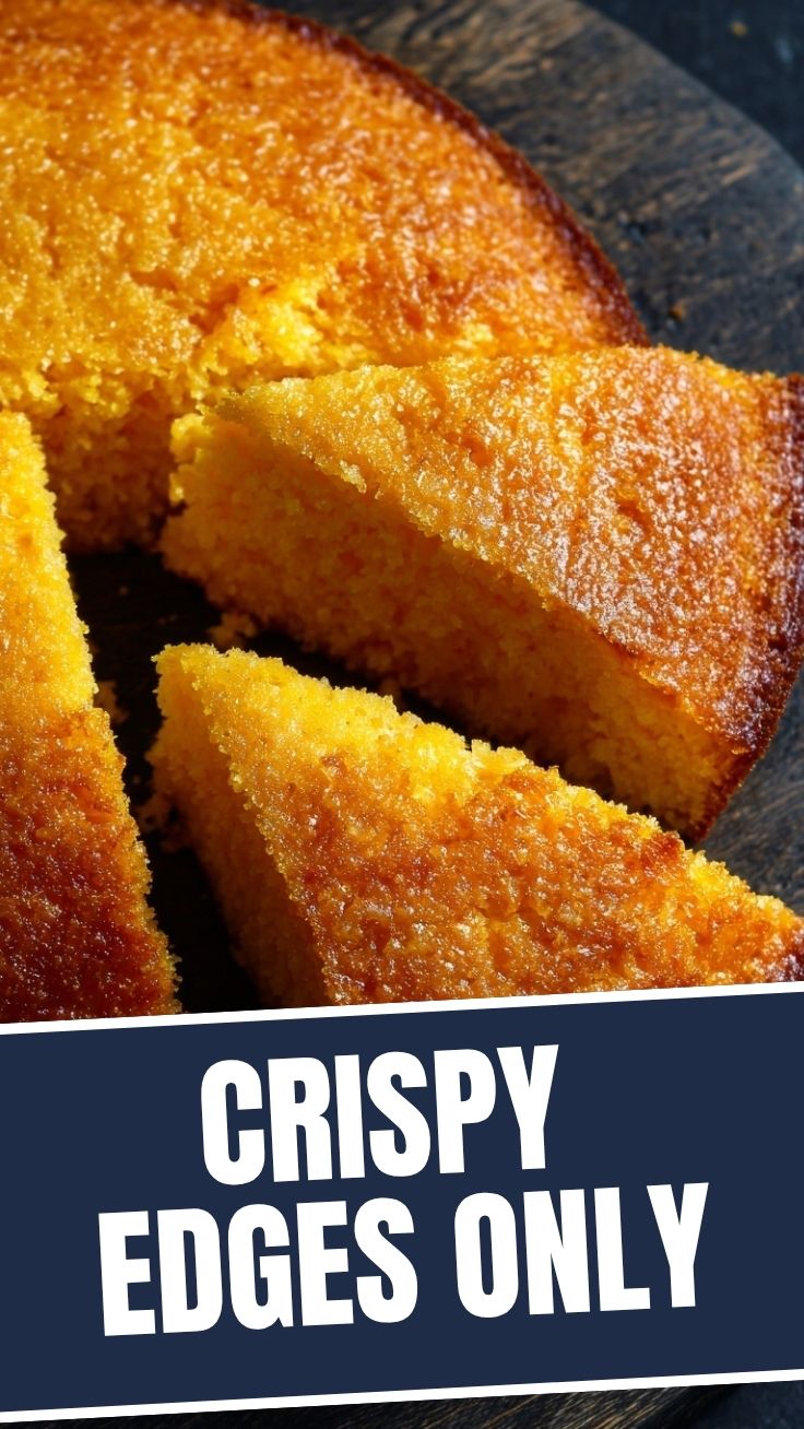 A freshly baked loaf of golden cornbread on a cooling rack