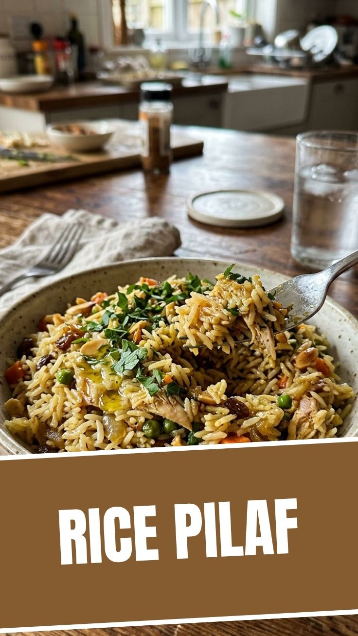 Savory rice pilaf with fresh herbs