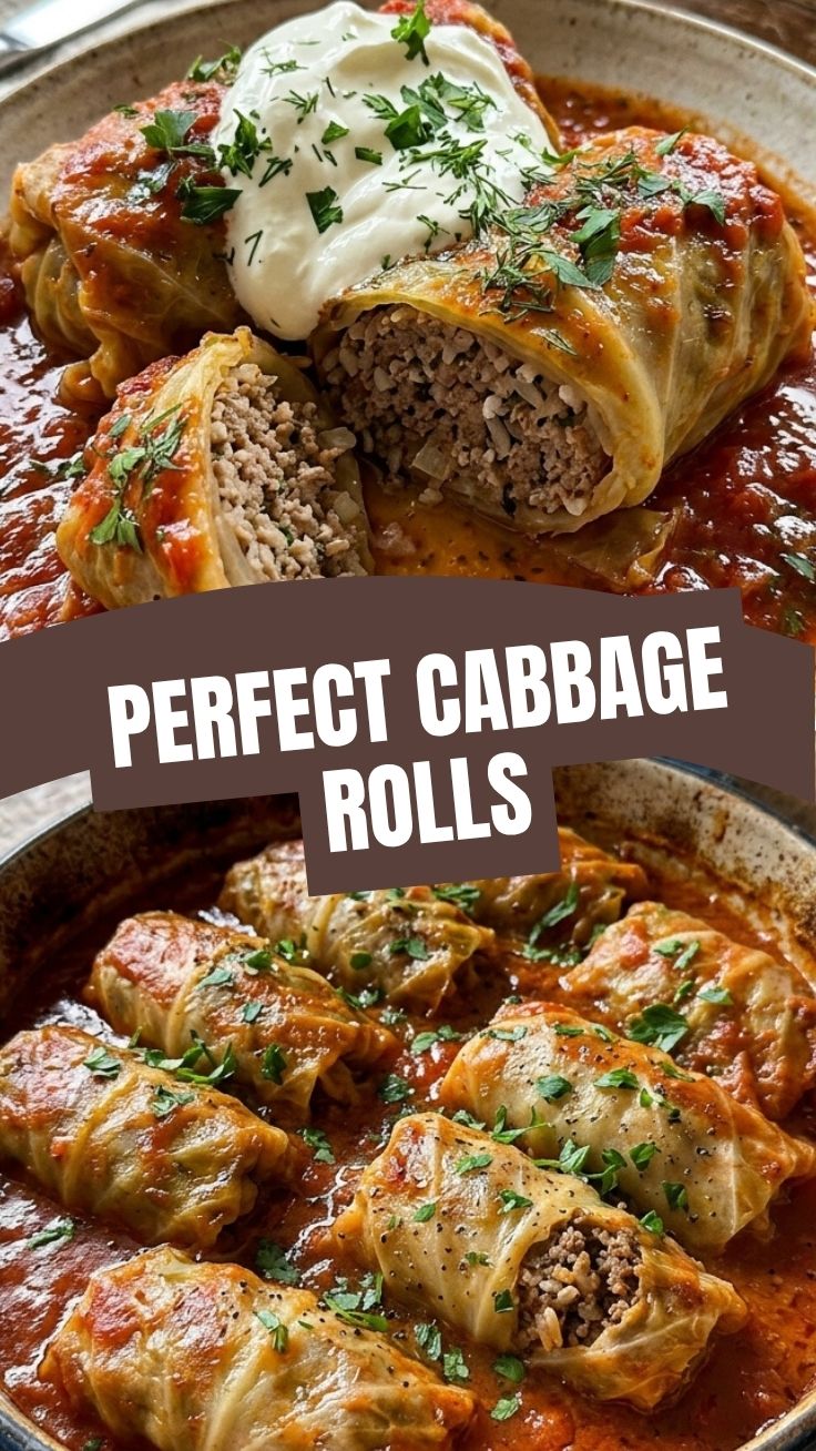 Platter of freshly made stuffed cabbage rolls