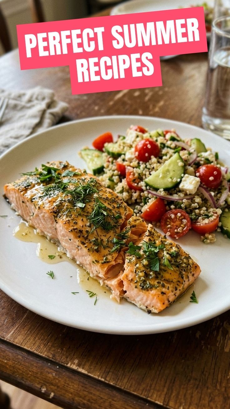A vibrant dish featuring healthy salmon, perfect for summer meals