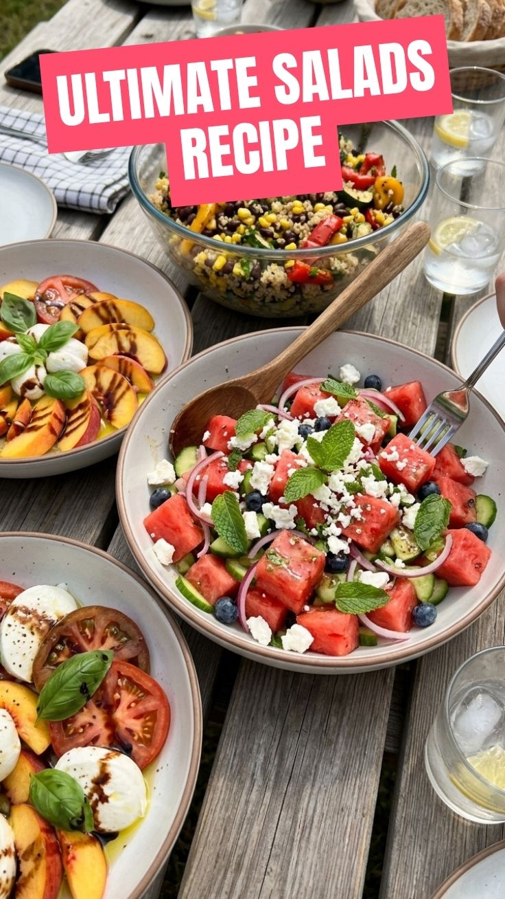 A vibrant, healthy summer salads recipe with fresh vegetables and a light dressing.