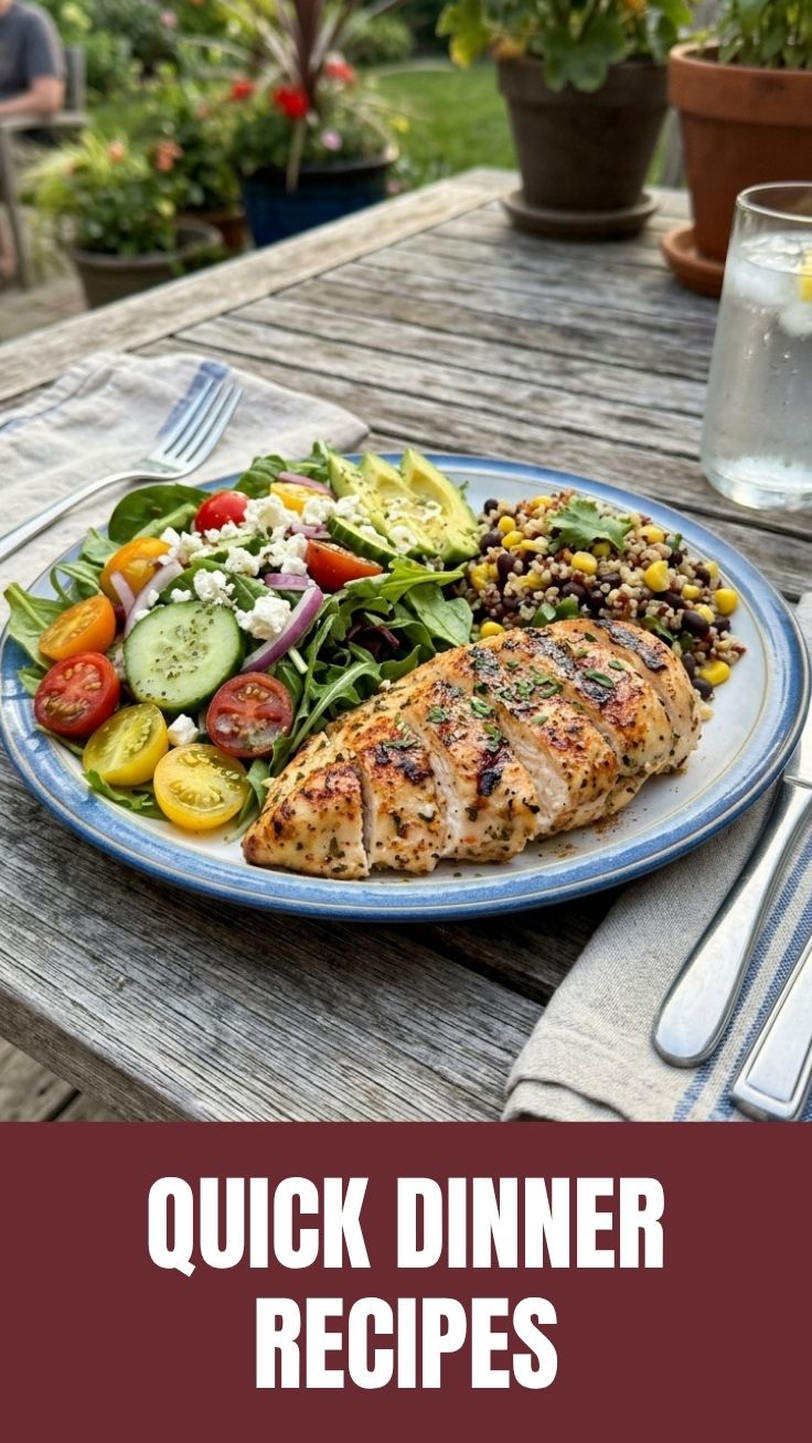 A vibrant, low calorie summer dinner recipe with fresh vegetables and lean protein.
