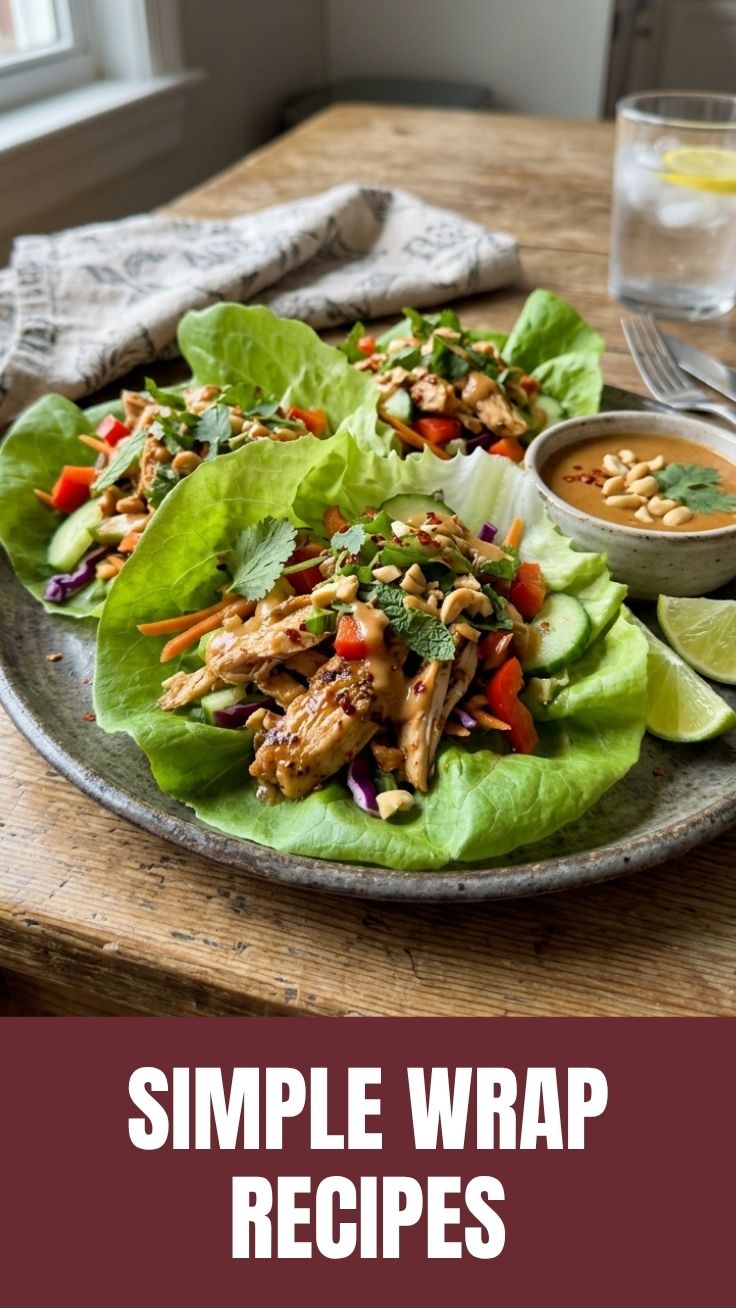Low calorie lettuce wrap recipes prepared with fresh ingredients
