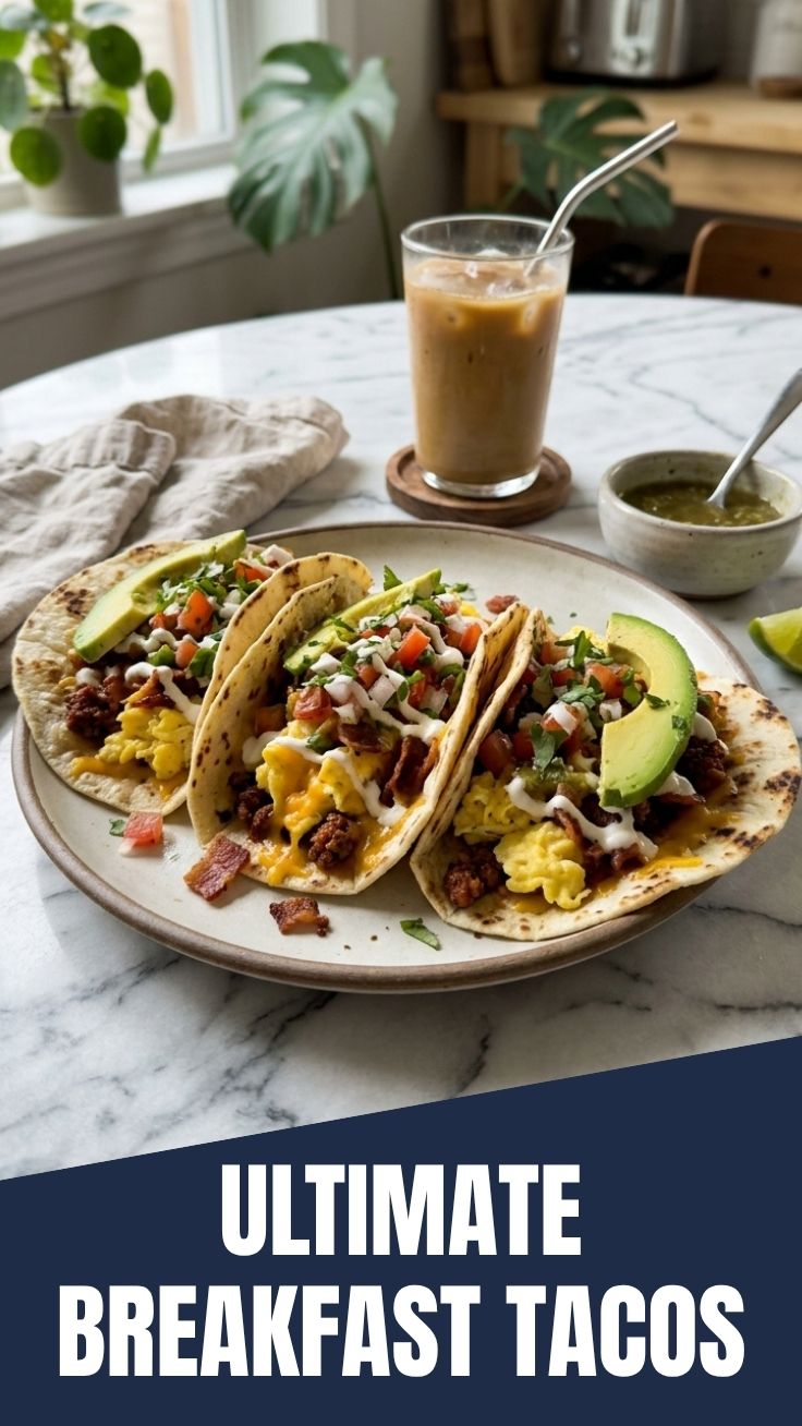 A close-up of a delicious breakfast taco filled with eggs, cheese, and salsa.
