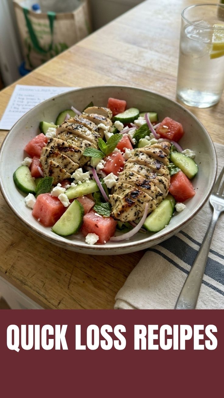 A vibrant collection of summer weight loss recipes on a bright background