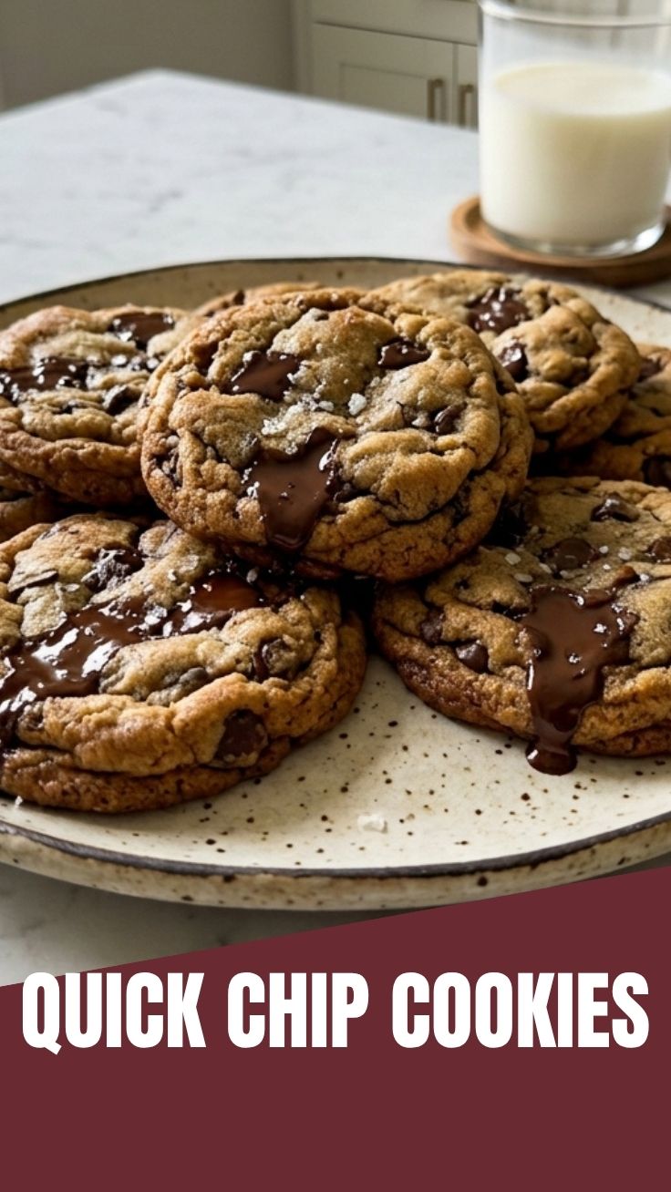 Freshly baked chocolate chip cookies on a cooling rack