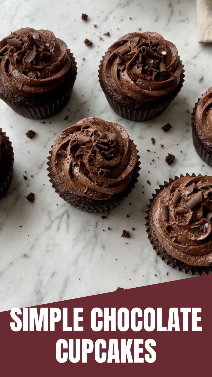 Delicious chocolate cupcakes with creamy frosting