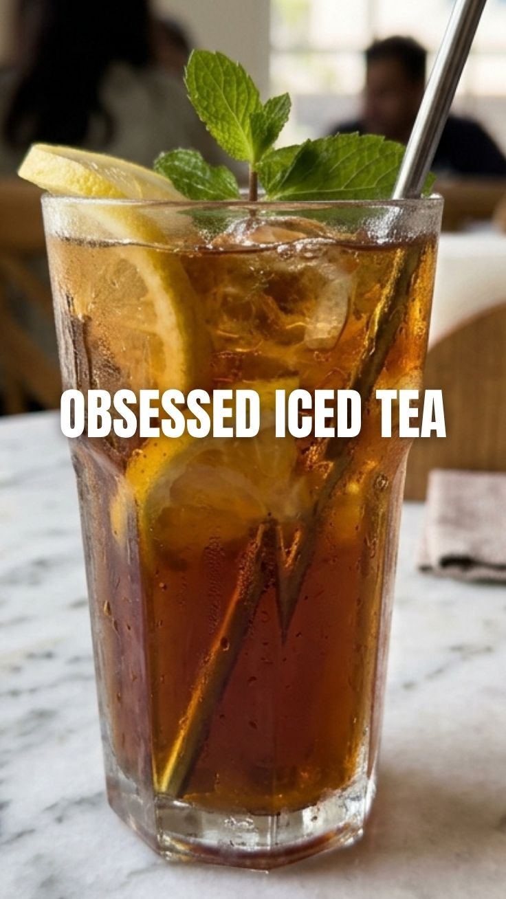 Cooling iced tea glass