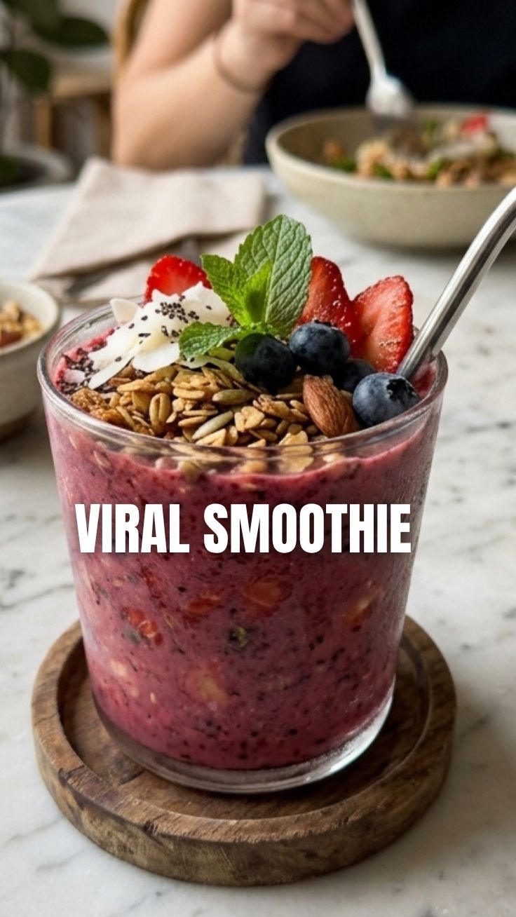 Refreshing weight loss summer smoothie in a glass