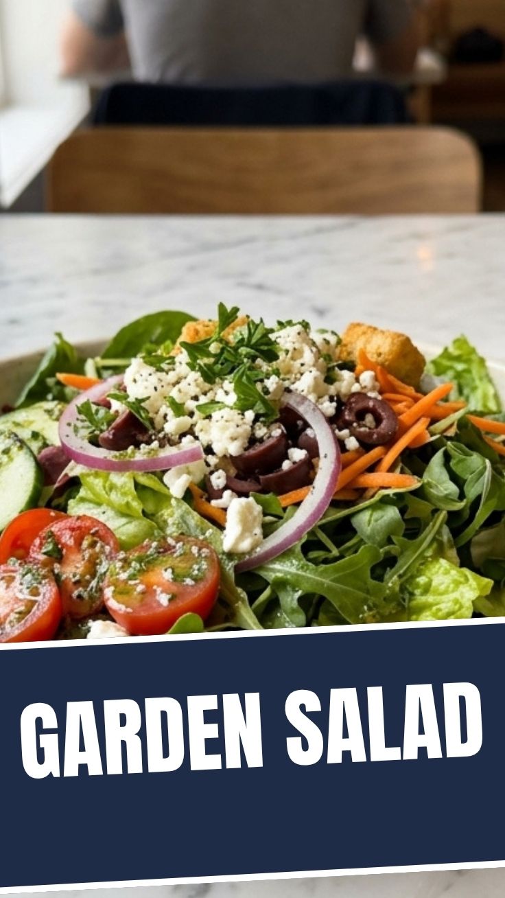 A bowl of fresh garden salad with mixed greens and colorful vegetables