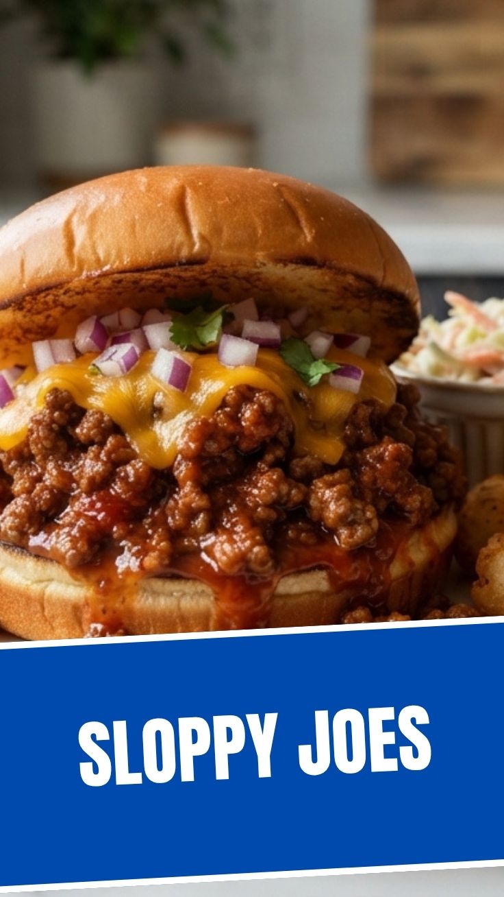 A close-up of savory sloppy joes filling, rich with ground meat and sauce