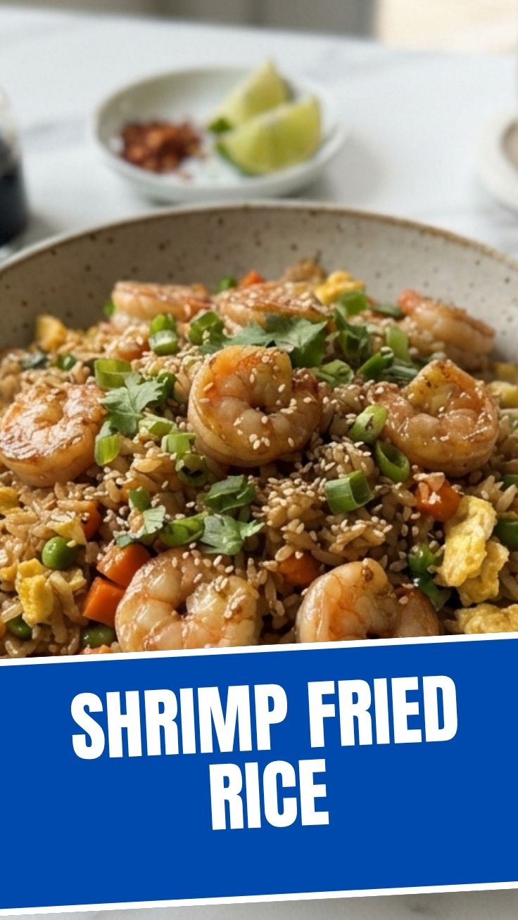 Vibrant shrimp fried rice in a wok